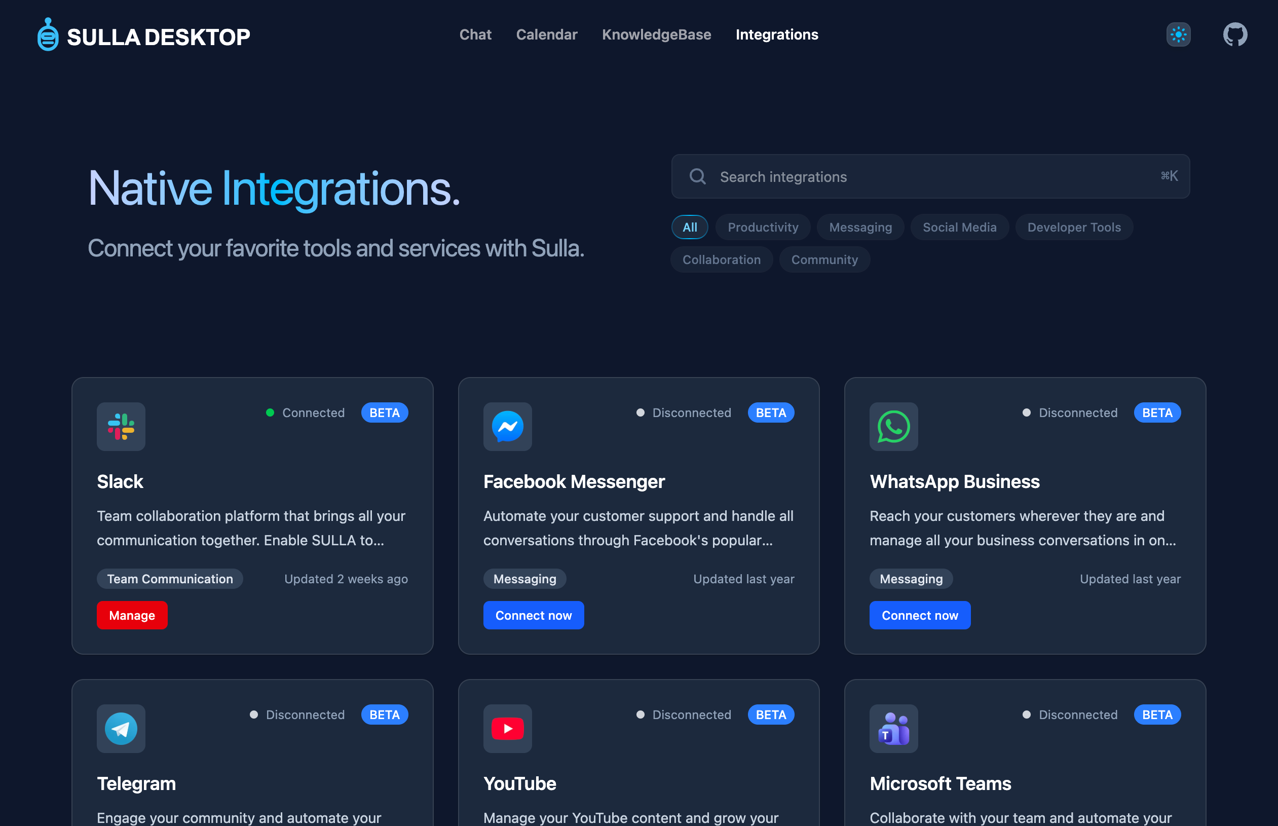 Integrations Hub